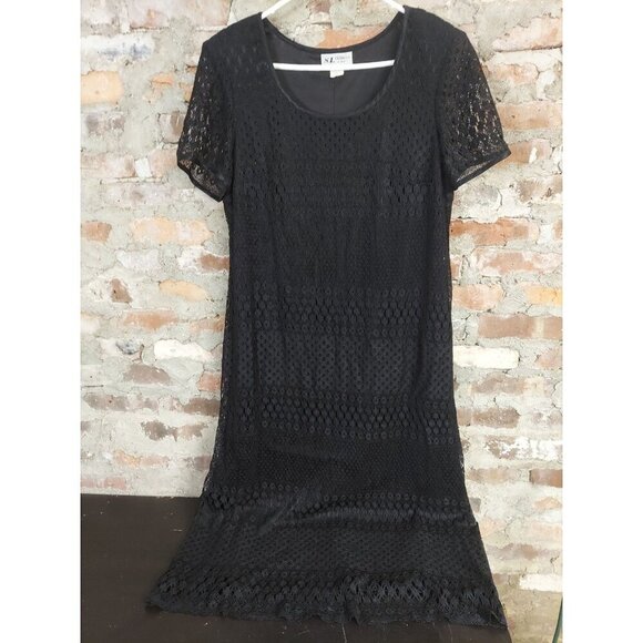 Unbranded Dresses & Skirts - Black Lace Dress Womems Plus Size 16W Vintage Short Sleeve I
